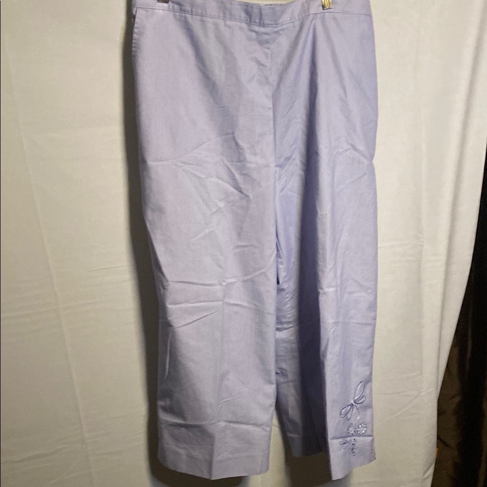 Light Purple Pants with Embroidery by Alfred dunner